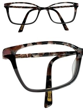 Ted Baker London Eyeglass Frames Only TFW005 Grey Pink Tortoise Rectangular EUC